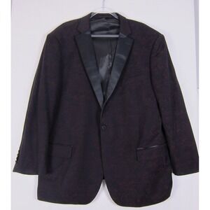 Jos A Bank Tuxedo Jacket Mens 52R Tailored Fit Wool Purple One Button